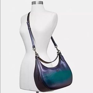 Coach Hologram Pebbled East West Harley Hobo